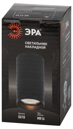Настенно-потолочный светильник ЭРА OL44 BK Б0058496