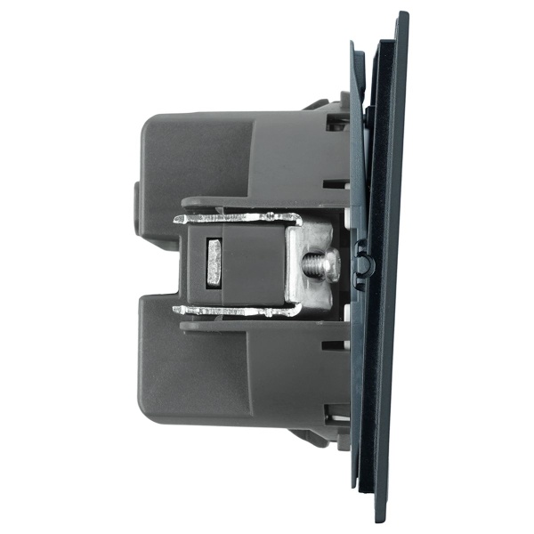 Выключатель 1-клавишный (механизм), Stekker, 250В, 10А Мия, RSW10-3103-05, черный бархат 50442