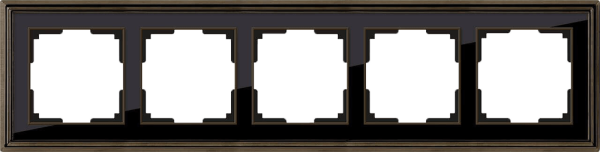 Рамка Werkel Palacio на 5 постов бронза/черный WL17-Frame-05 4690389103766
