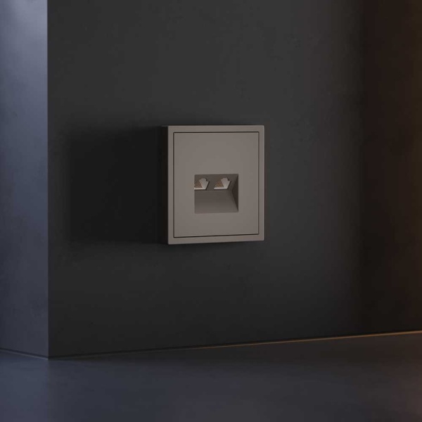 Накладка для розетки компьютерной двойной RJ45+RJ45 кат.6, S70 (капучино) Voltum VLS001414