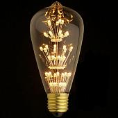 Лампа светодиодная филаментная E27 3W прозрачная ST64-47LED