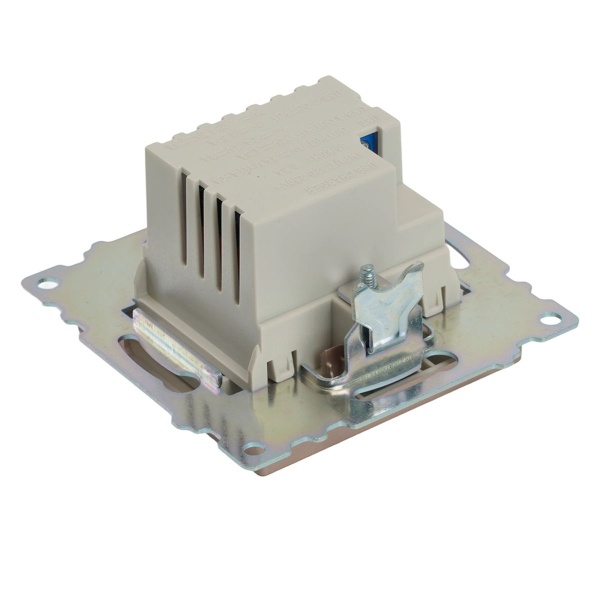 Розетка 2-местная USB + type C (механизм), STEKKER GLS10-7116-02, 250B, 3A, max 20W, серия Катрин, шампань 50056