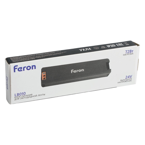 Трансформатор электронный для светодиодной ленты 300W 12V IP67 (драйвер), LB007 Feron 53145
