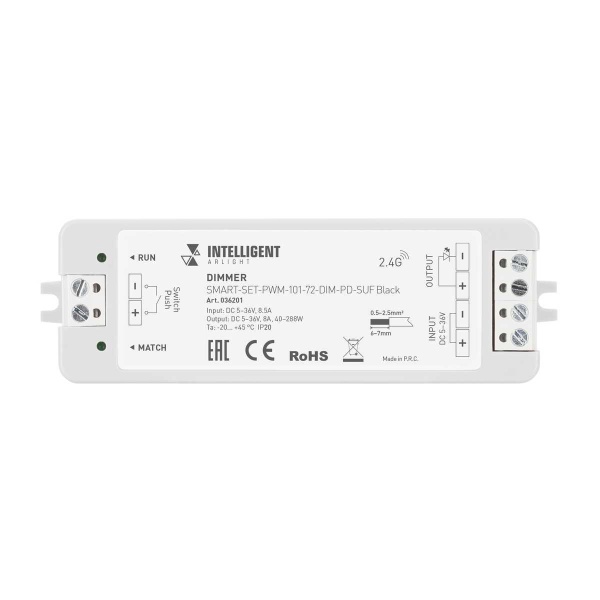 Диммер Arlight Smart-Set-PWM-101-72-Dim-PD-Suf Black 036201 Диммер Arlight Smart-Set-PWM-101-72-Dim-PD-Suf Black 036201