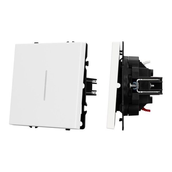 Механизм выключателя одноклавишный непроходной LED SWT-NOBE-MK01-SFPL-L-WH (230V, 10A) Arlight 054232
