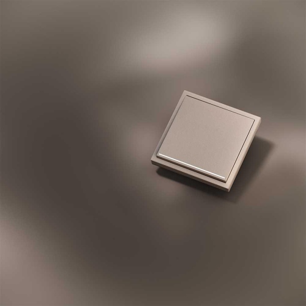 Клавиша для выключателя/переключателя одноклавишного с подсветкой, S70 Metal (платина) Voltum VLSM000210