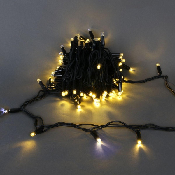 Уличная светодиодная гирлянда Sneha нить 24V теплый белый мерцающий A-504A WW/WT FLASH