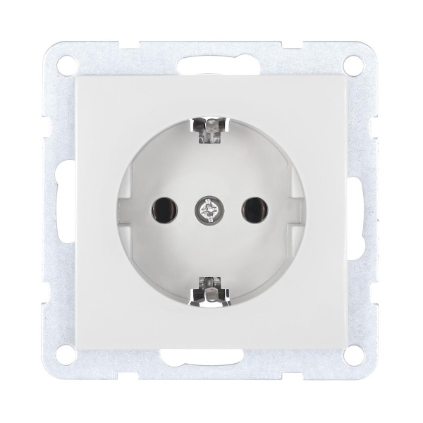 Розетка LK Studio с з/к, без шторок (белый) LK60 863104-1