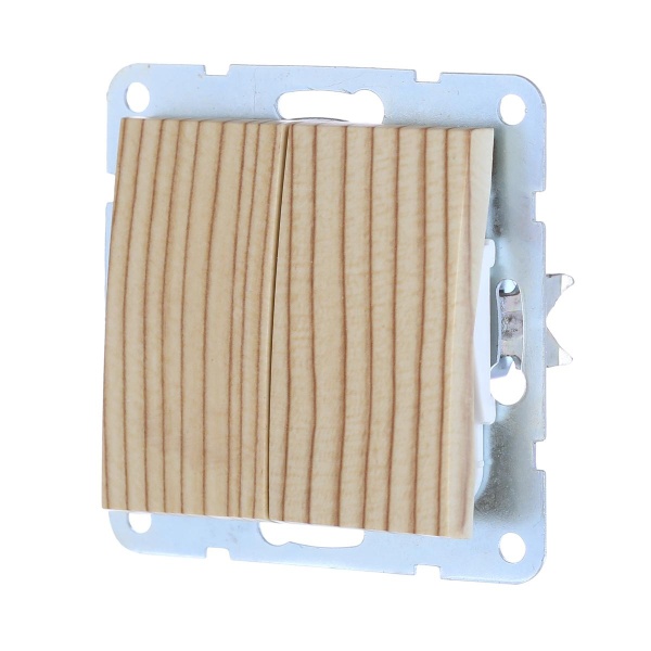 Переключатель LK Studio 2-кл., с двух мест (схема 6+6) 16 A, 250 B (сосна) LK60 861325-1