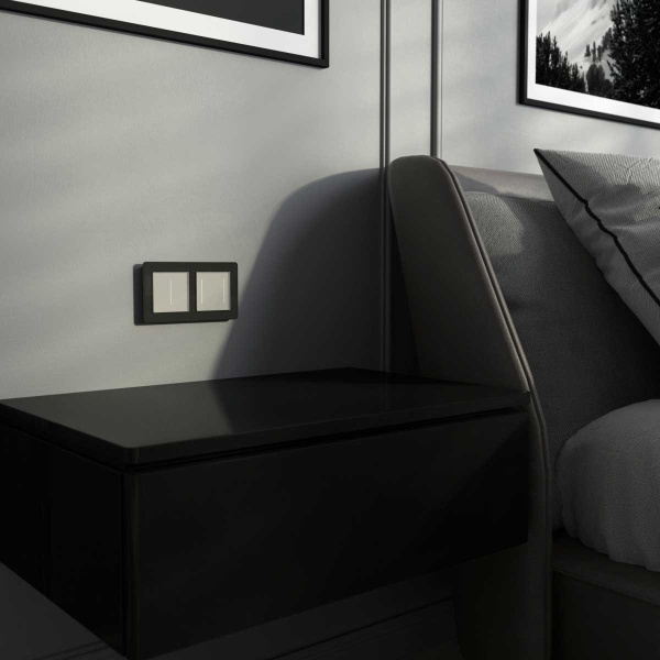 Умный сенсорный выключатель двухклавишный (дымчатый) W4523641/ a069765