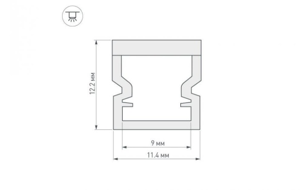 Профиль Arlight WPH-LINE-1212-2000 OPAL 023302
