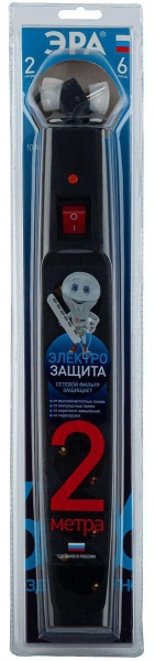 Сетевой фильтр ЭРА 6гн 2м с/з SFX-6es-2m-B Б0044024 Сетевой фильтр ЭРА 6гн 2м с/з SFX-6es-2m-B Б0044024