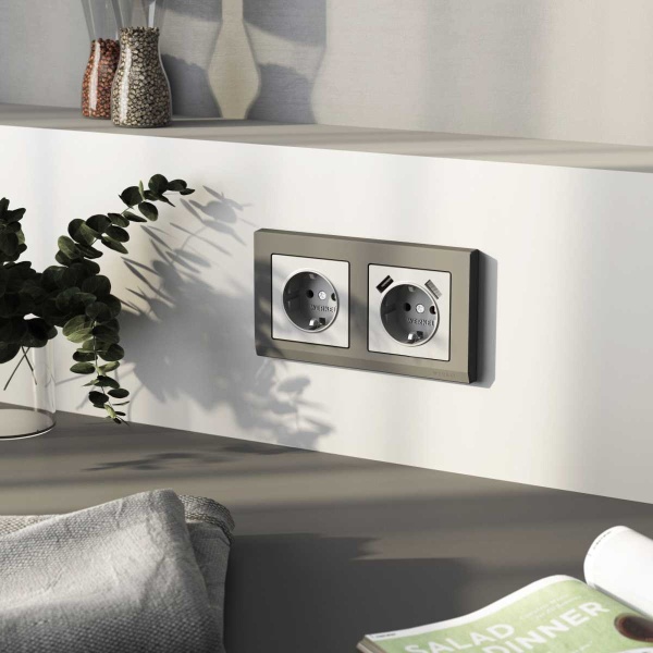 Розетка Werkel серебряный матовый W1171065 4690389195570