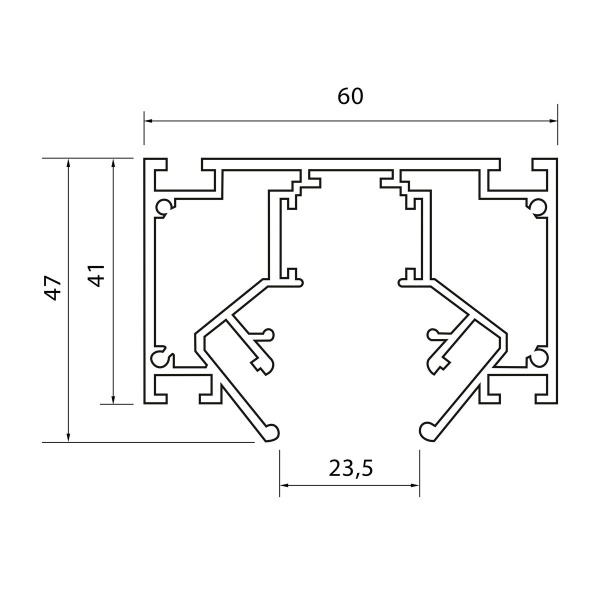 Шинопровод под натяжной потолок ST Luce Skyline 48 ST047.439.02