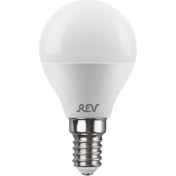 Лампа светодиодная REV G45 Е14 9W 6500K холодный белый свет шар 32504 8