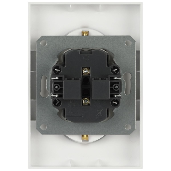 Розетка ЭРА Arktik 16-2107-08 без заземления двойная 2X2P 16А-250В белый матовый Б0071688