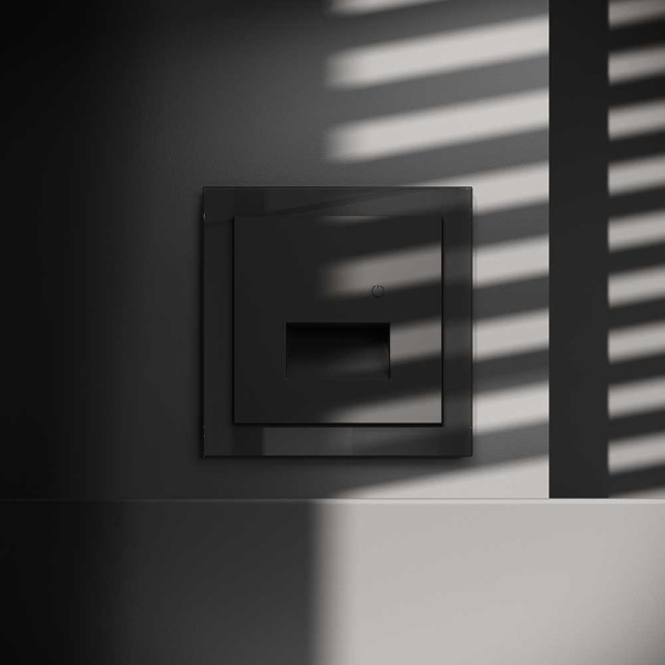 Подсветка светодиодная встраиваемая Voltum S70 с датчиком, (черный матовый) VLS070708