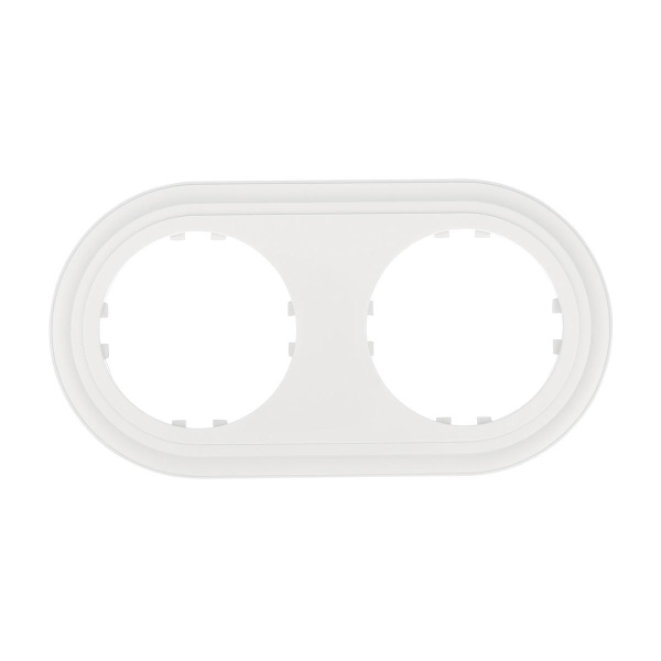 Рамка LK Studio 2-постовая круглая (белый) Vintage-Classic 889204-1