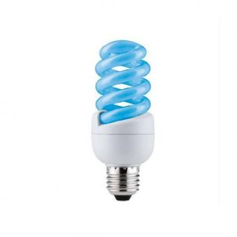 Лампа энергосберегающая Е27 15W спираль синяя 88090