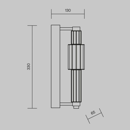 Настенный светильник Maytoni Verticale MOD308WL-L9CH3K