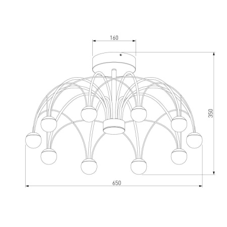 Потолочная светодиодная люстра Eurosvet Ragno 90031/10 LED золото