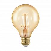 Лампа светодиодная филаментная диммируемая E27 4W 1700К золотая 11692