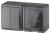Блок розетка-выключатель двухклавишный ЭРА Эксперт IP54 16A 250V 11-7402-03
