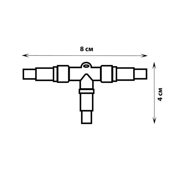Соединитель Т-образный для гирлянд Uniel UTC-F90 Y3 BLACK UL-00013228