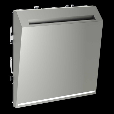 Выключатель встраиваемый S70 карточный 16А, (сталь) Voltum VLS010705