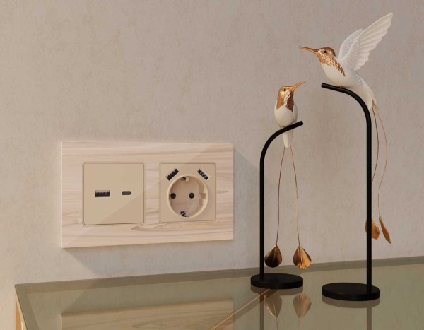 Лицевая панель розетки AMBRELLA VOLT AP3090