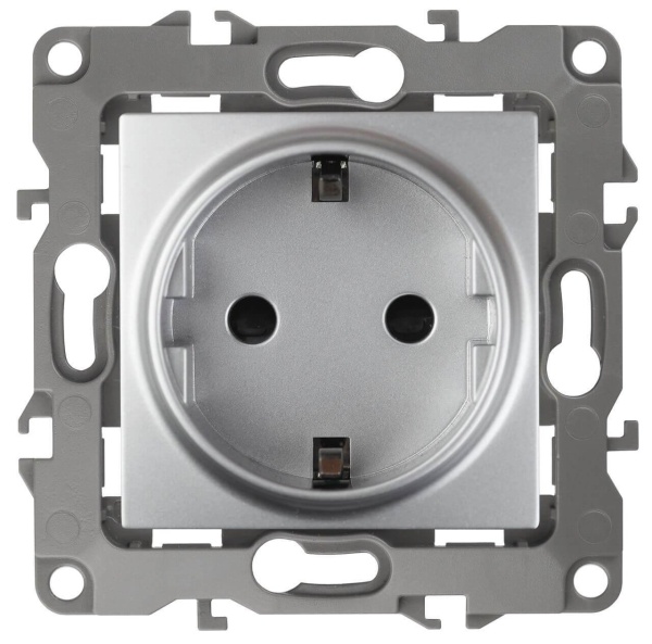 Розетка ЭРА 12 2P E Schuko со шторками 16A 250V 12-2102-03 Б0014689 Розетка ЭРА 12 2P E Schuko со шторками 16A 250V 12-2102-03 Б0014689