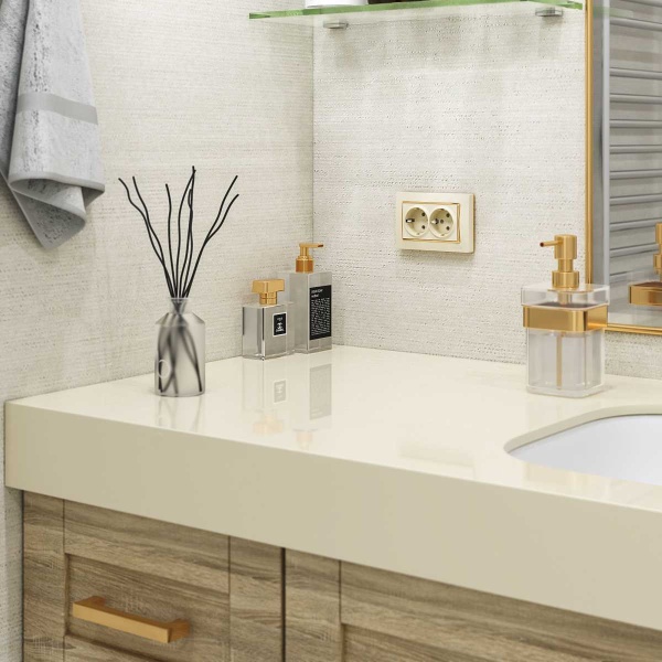 Розетка двойная с заземлением Werkel слоновая кость W1172003 4690389155840