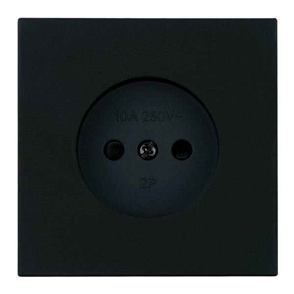 Розетка 1-местная с защитной шторкой (механизм), Stekker, б/з, 250В, 16А Мия, RST16-3109-05, черный бархат 50453
