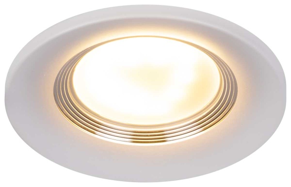 Светильник встраиваемый алюминиевый ЭРА KL107 WH/SL под лампу MR16 GU5.3 белый/серебро Б0061096