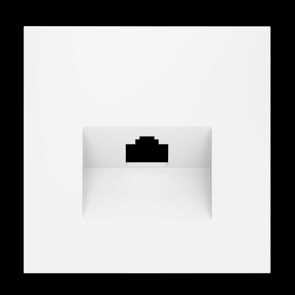 Накладка для розетки компьютерной RJ45 кат.6 S70 (белый матовый) Voltum VLS001302