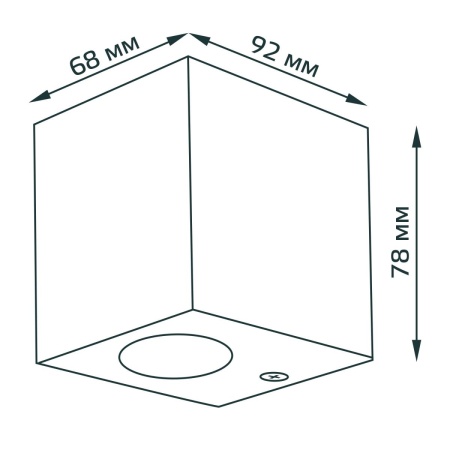 Уличный настенный светильник Gauss Cube GD158