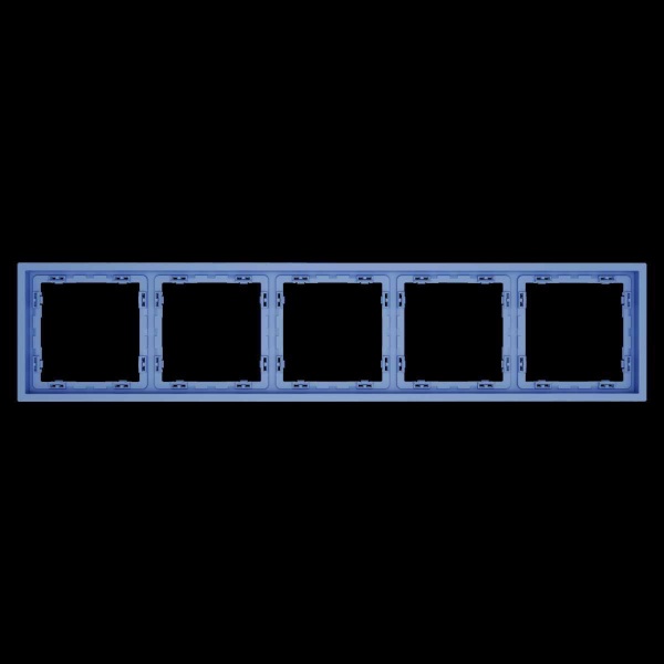 Рамка пластиковая S70 на 5 постов, (деним) Voltum VLS100515