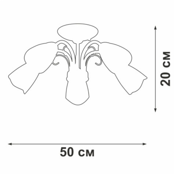 Потолочная люстра Vitaluce V3878-7/5PL
