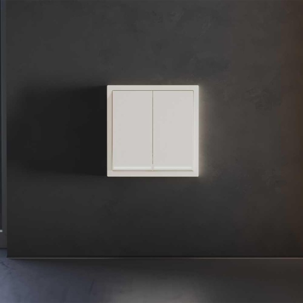 Клавиши для выключателя/переключателя двухклавишного с подсветкой, S70 (хлопок) Voltum VLS000413