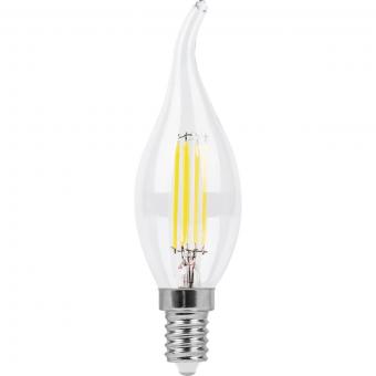 Лампа светодиодная Feron E14 5W 4000K Свеча на ветру Матовая LB-59 25576