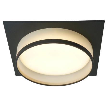 Светильник встраиваемый Feron DL701 потолочный GX70 черный квадрат 51096