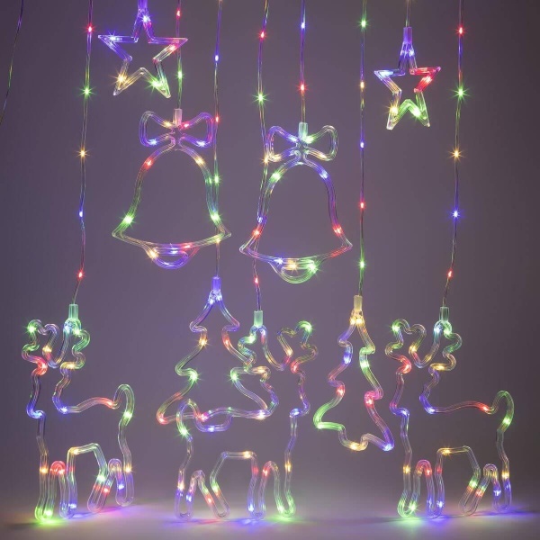 Светодиодная гирлянда ЭРА занавес Новый год 220V динамичный мультиколор ЕGNIG - NY Б0055998