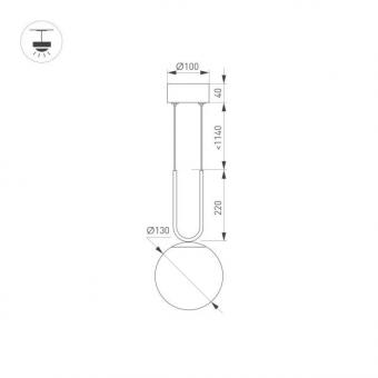 Подвесной светодиодный светильник Arlight SP-Beads-Hang-U-R130-10W Warm3000 036528