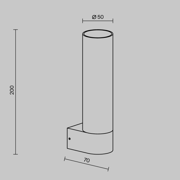 Уличный настенный светильник Maytoni Outdoor Tube O508WL-L5B3K