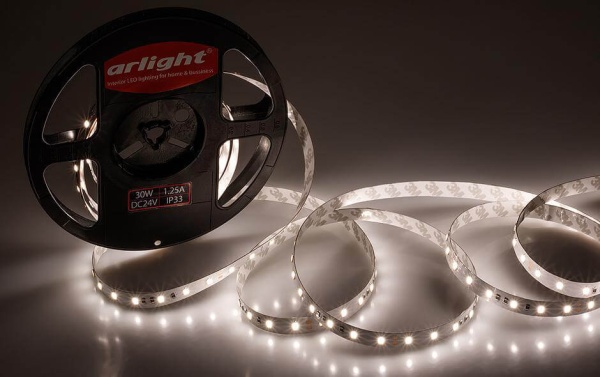 Светодиодная лента Arlight 30W/m 60LED/m 5630SMD дневной белый 5M 015286