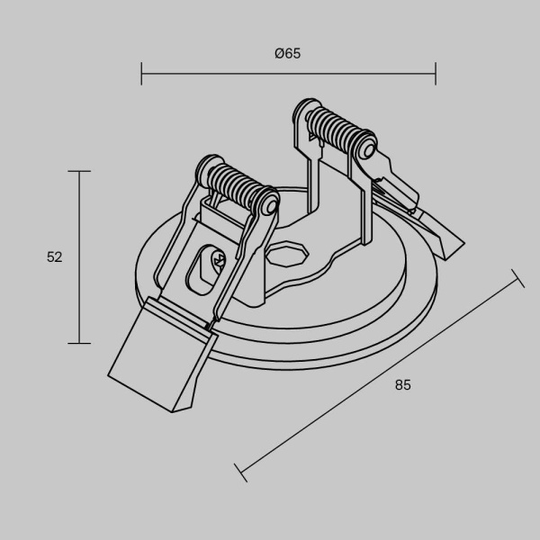 Встраиваемая потолочная чаша для вертикального шинопровода Maytoni Technical ARITY Accessories for tracks Arity TRA234RCB-B