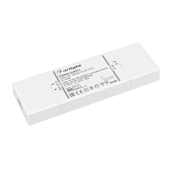 Блок питания Arlight ARV-SP-48036-FLAT-PFC (48V, 0.75A, 36W) 052080