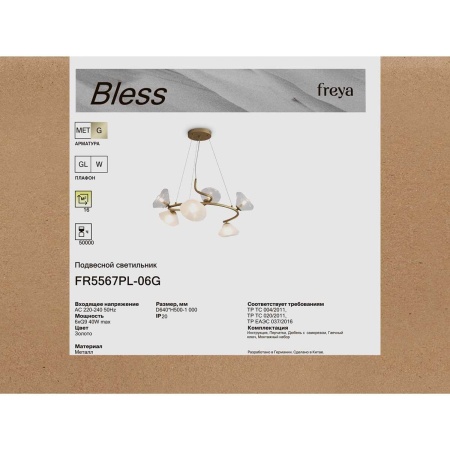 Подвесная люстра Freya Modern Bless FR5567PL-06G