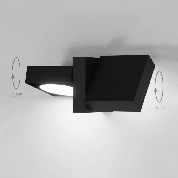 Садово-парковый настенный светодиодный cветильник Elektrostandard Twin 35170/D черный a064384