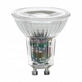 Лампа светодиодная диммируемая Eglo GU10 5W 3000K прозрачная 11575